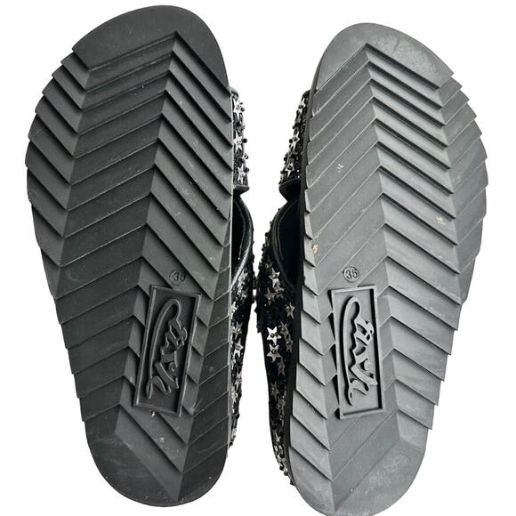 ASH Uranus Star Sequin Embellished Crisscross Slide Sandal Size 35 US 5/6 - Picture 5 of 8